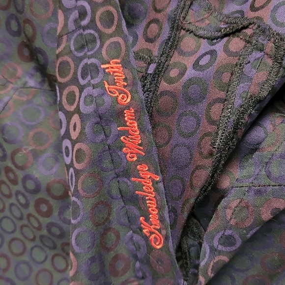 Robert Graham Exclusive Men's Button Down Shirt Size Medium, Black/Purple - Picture 4 of 6